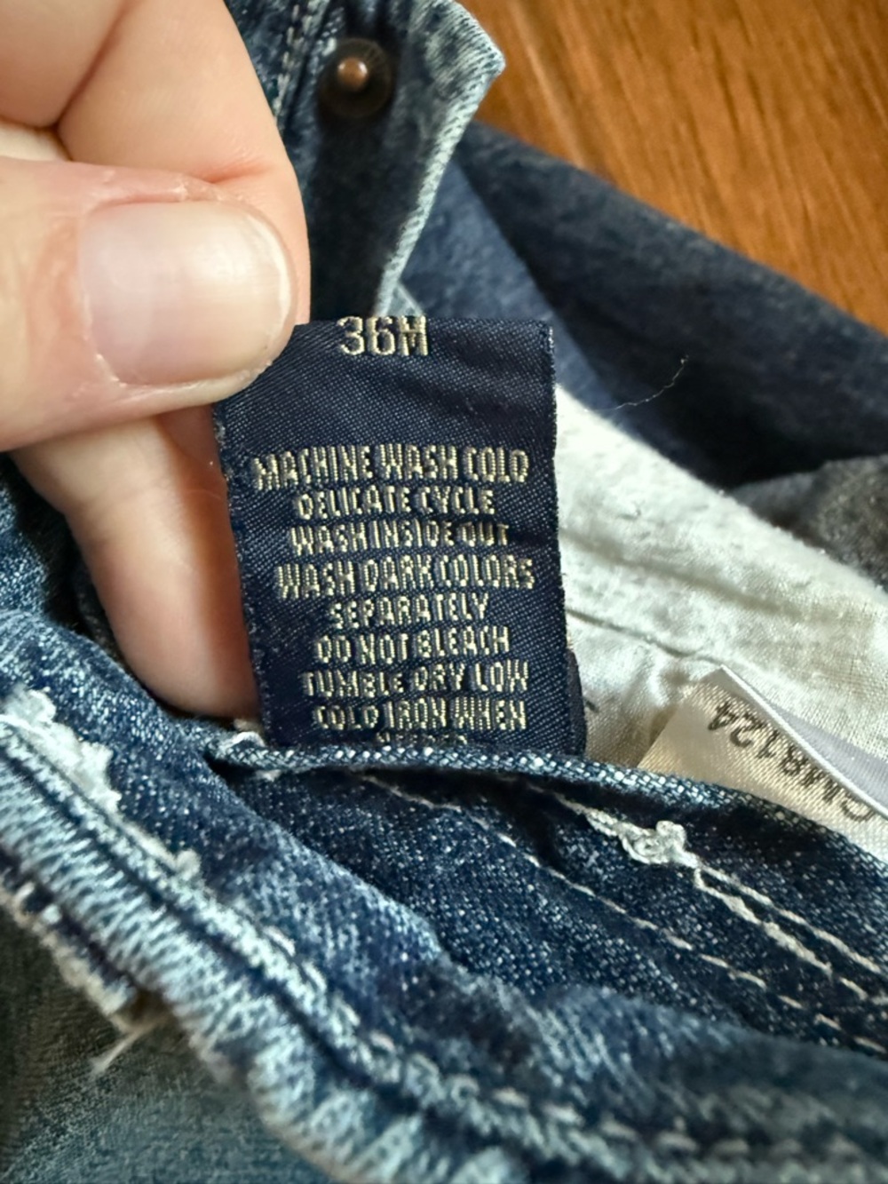 Marithe Francois Girbaud vintage Pocket Jeans with Tan Trim - men’s 36 - Picture 6 of 6